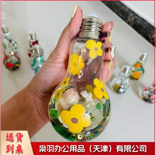 幼儿园涂鸦画绘画塑料透明仿真灯泡美工区域区角环创装饰材料吊饰大号