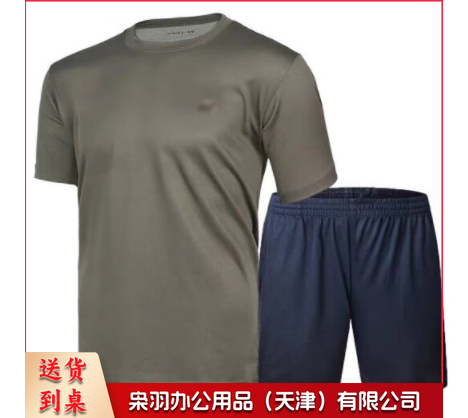 训练服 体能服套装 体能作训户外运动圆领 夏季速干透气带标志舒适弹力陆墨绿体能服短袖T恤短裤训练服