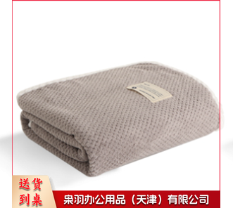 毛毯毛巾被 夏凉被子薄空调被小毯子婴儿毯单人盖毯夏季午睡毯办公室 100*150cm 浅灰色