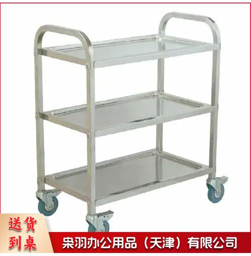 特加厚不锈钢大号餐车三层推车收餐车送餐车酒店餐厅酒水车移动收碗车
