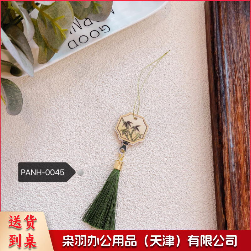 中国风燕尾扣竹叶青青装饰流苏盘扣纽扣新中式旗袍汉服改良款扣子