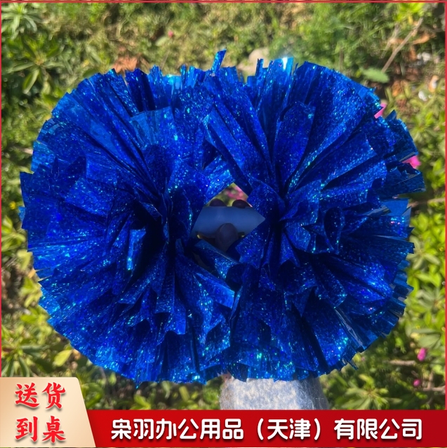 （大号六寸手柄款镭射红）啦啦队花球手拿花啦啦操跳舞运动会拉拉队手握舞蹈演出手柄镭射球