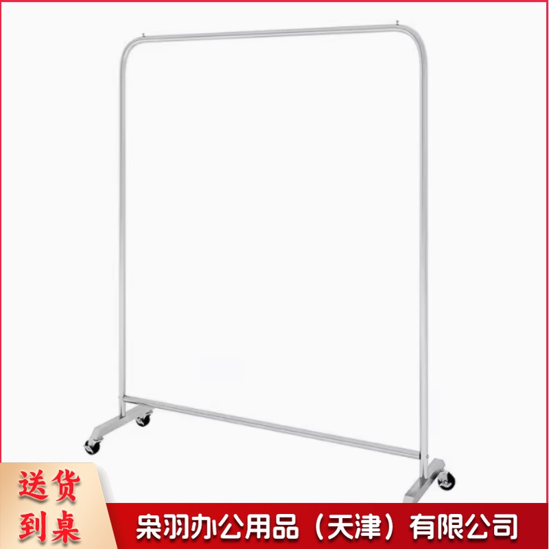 不锈钢服装展示架落地衣架带移动轮 长*高120cm*165cm