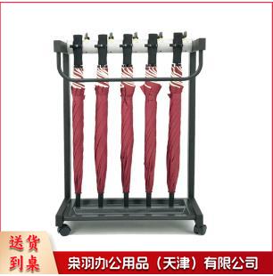 雨伞架 便民挂伞架 加固5头+5把23寸直柄伞