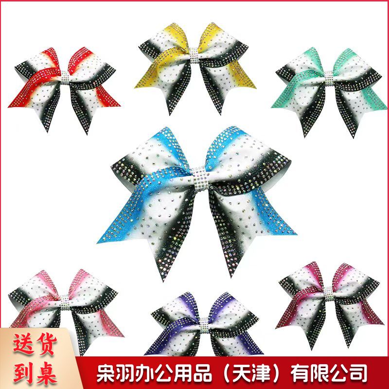 啦啦操比赛头饰啦啦队头花比赛蝴蝶结花球舞蹈啦啦操