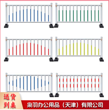 马路护栏 高1米*2米长/套 道路护栏交通隔离栏公马路城市政锌钢栏杆围栏人行道栅栏防撞活动护栏 马路u型隔离护栏0.6米高
