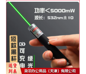 激光笔手电  短款 绿光/黑