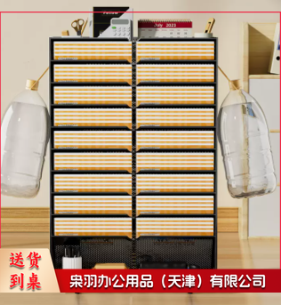 可移动教室桌边书架书桌书立书本 学生桌面整理神器 白色大号（带万向调节轮，带刹车功能）