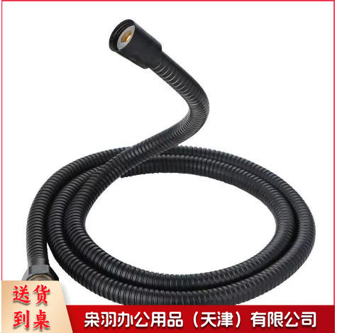 花洒喷头 淋浴喷头 淋浴配件 花洒配件 五档多功能大出水喷雾增压淋浴手持式花洒喷头磨砂黑色莲蓬头套装（1.4米黑管全塑）