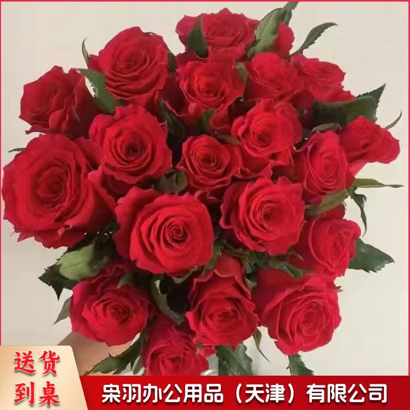 鲜花香槟玫瑰昆明基地直发水养鲜切花同城速递情人节花束（定制款详情咨询客服）