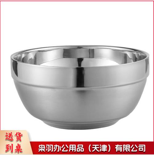 不锈钢碗 米饭碗 隔热碗汤面碗 直径18cm -