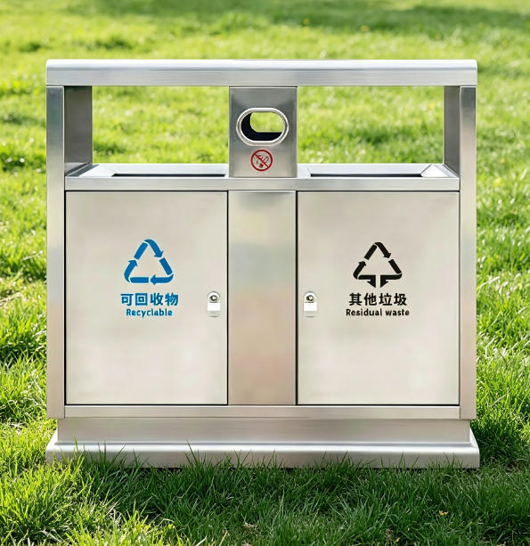 户外垃果皮箱圾桶不锈钢环卫市政街道公园小区景区物业分类垃圾箱/支持定制