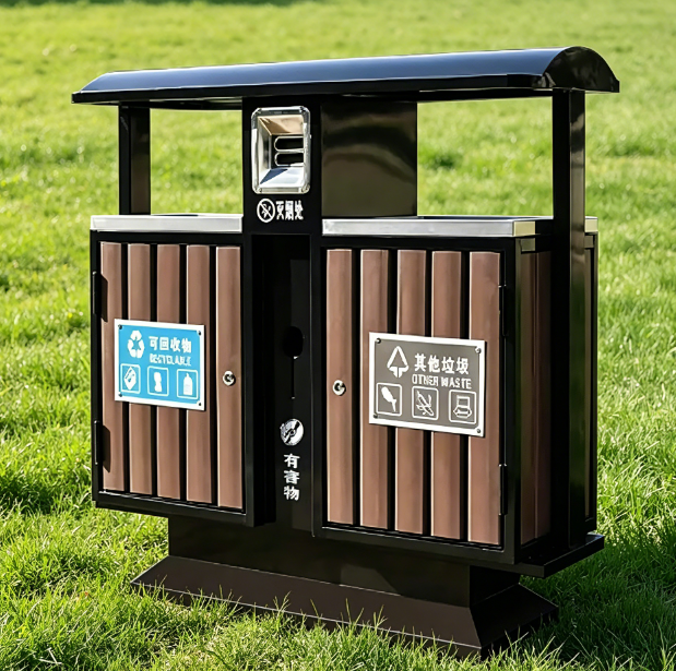户外垃果皮箱圾桶不锈钢环卫市政街道公园小区景区物业分类垃圾箱/普通钢木支持定制