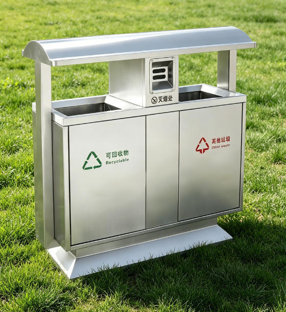 户外垃果皮箱圾桶不锈钢环卫市政街道公园小区景区物业分类垃圾箱/支持定制