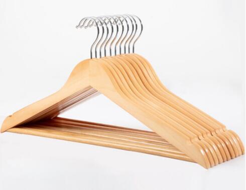 衣架 实木仿衣领衣架 西服荷木晒衣架 防滑木质衣裤架 宽肩无痕晒衣架复古木头衣撑子