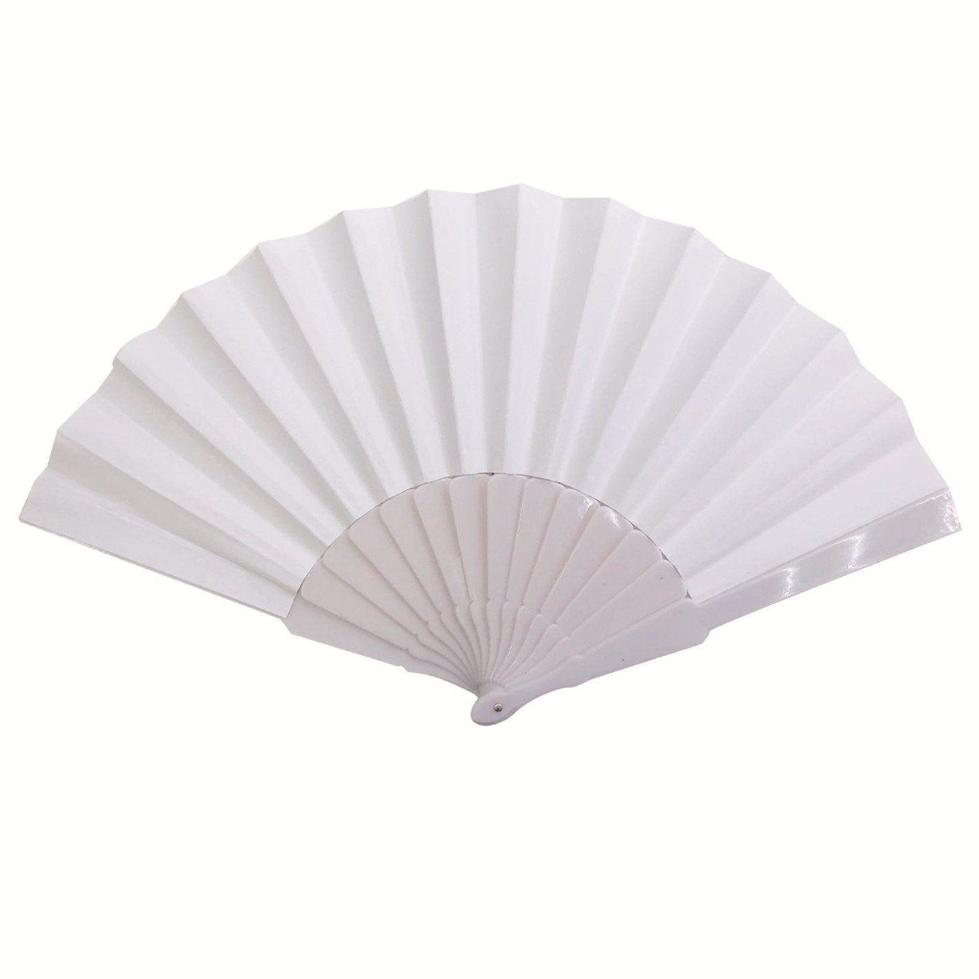 厂家直销优质7寸折叠纸扇子中国风空白纸扇折扇DIY绘画扇子广告扇（塑料空白纸扇23cm）
