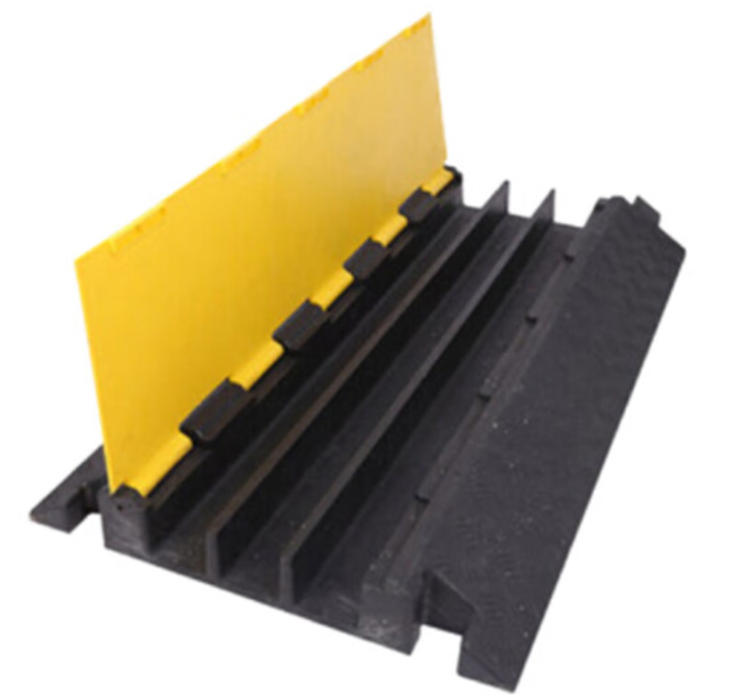 减速带线槽 户外电缆护线槽板 室内地面盖线板 pvc压线槽 (PVC盖板TPR一线中号)