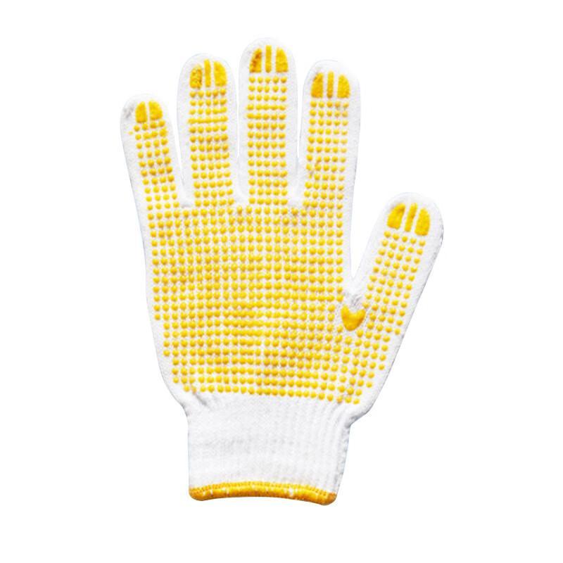 点塑纱线手套 点珠点胶防滑耐磨劳保线手套