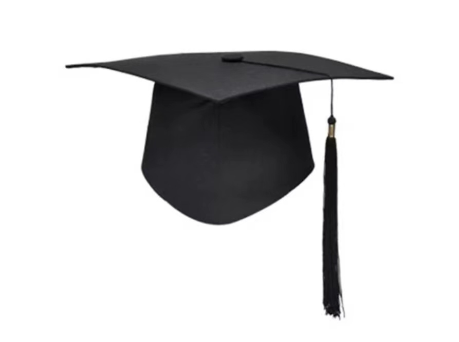 塑胶板学士帽(含黑色流苏)