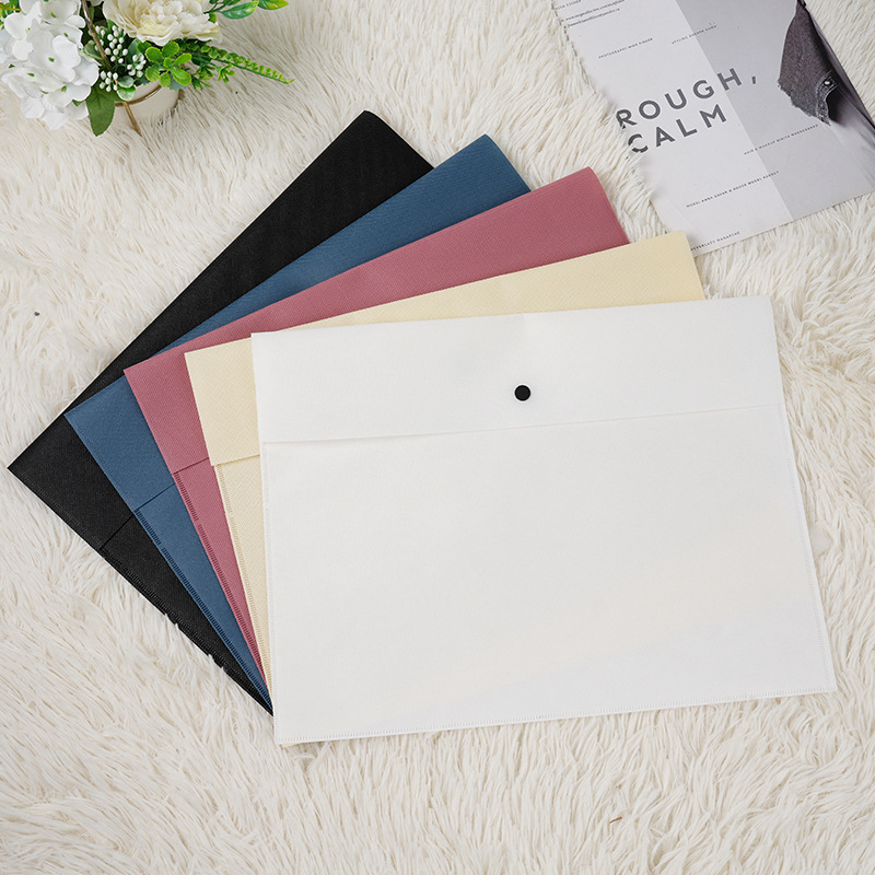 横版40*30盖头10cm   服装包装袋加厚无纺布衣服按扣收纳袋暗扣密封女装包装信封袋批发