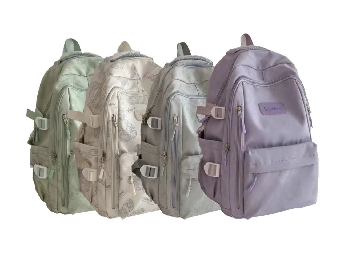 书包ins小学生高中生简约校园百搭小熊大容量双肩包 颜色备注