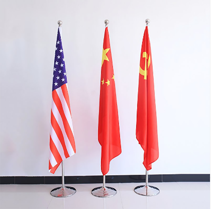 会议室办公室内旗杆立式不锈钢国旗杆党旗旗杆底座 /