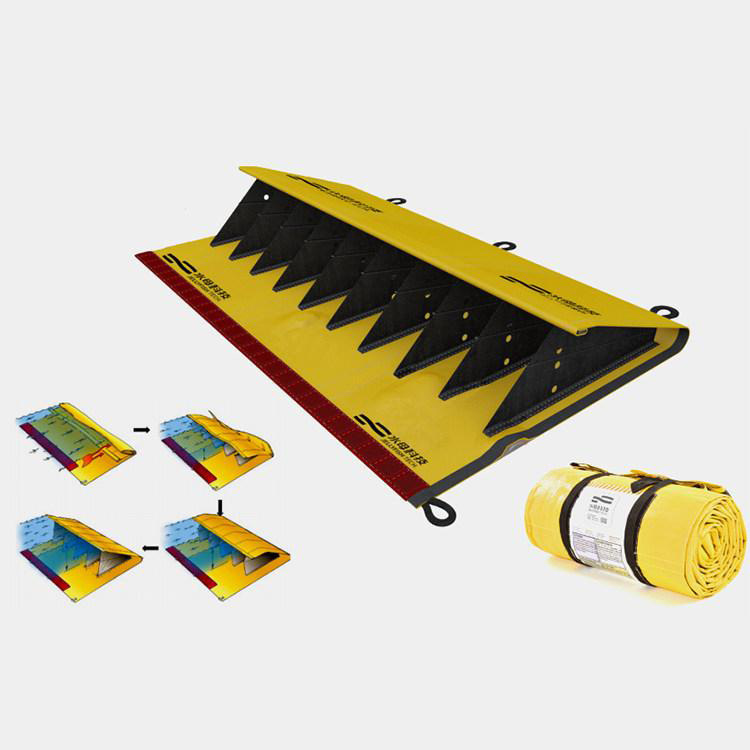 户外软体式拦水坝可折叠橡胶挡水子堤河道挡水拦洪坝（6x2m（高度0.6m））