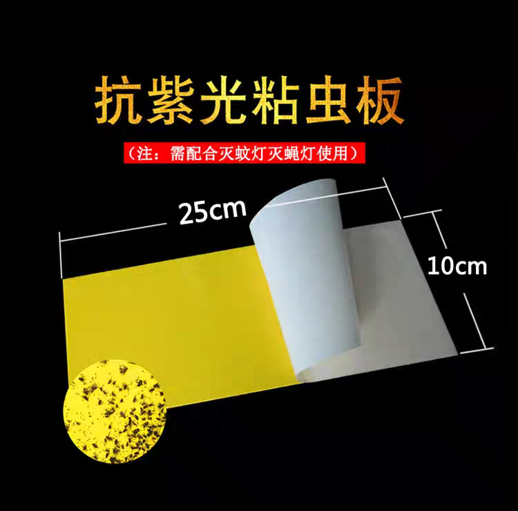 粘捕式灭蝇灯粘纸灭蚊灯专用粘蝇板 灭蚊子飞虫飞蛾苍蝇粘纸板10片装