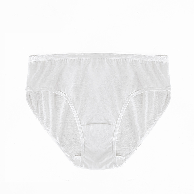 5条独立装一次性内裤女纯棉免洗无菌月子待产旅游便携日抛裤（五条100%全棉独立装 小清新洁勒（抗菌+高弹+免洗））