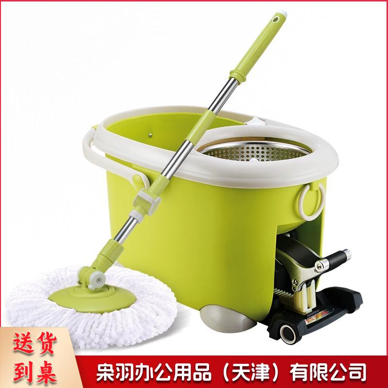 大卫四驱动旋转拖把桶拖布好神拖拓扑地拖墩布免手洗清洁工具 干湿两用小净士S7 1杆2头