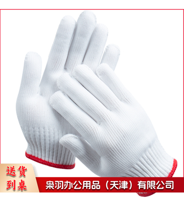 普通劳保棉线手套 红口 12付/包