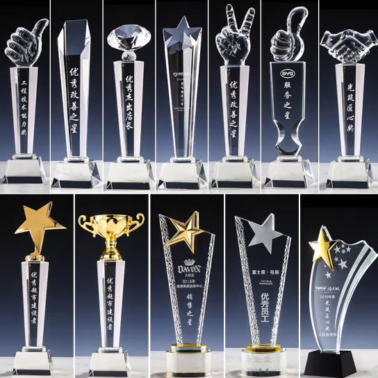 水晶奖杯奖牌定制定做儿童幼儿园金属学校运动会篮球足球比赛水晶奖牌订制 支持定制