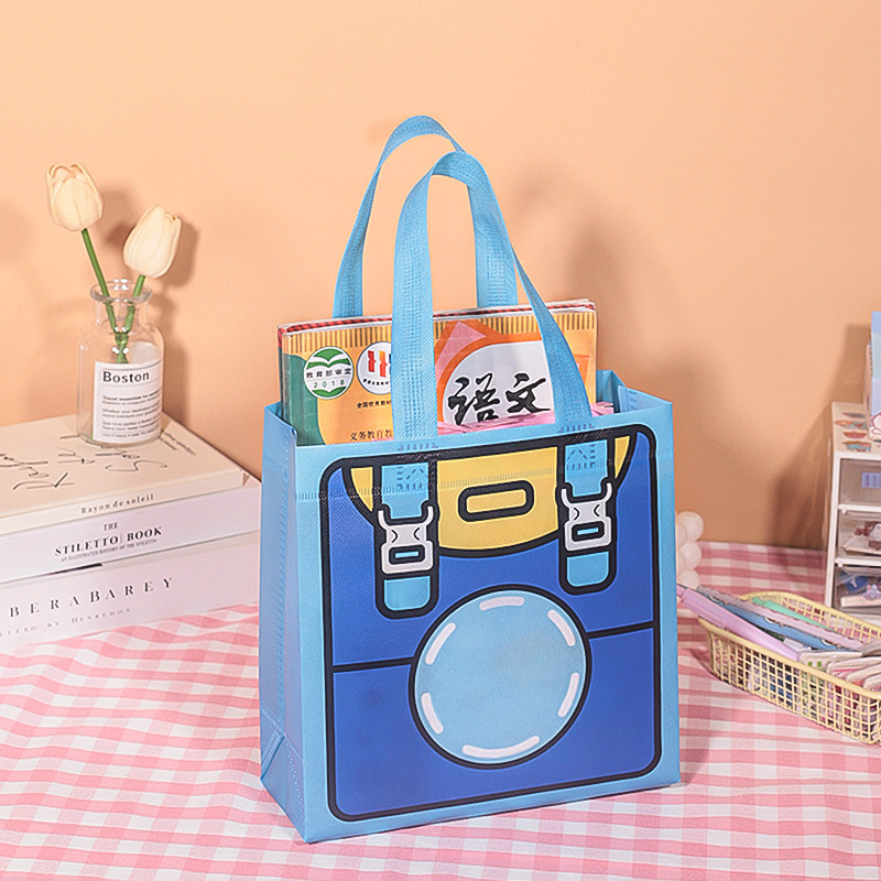 40.2*21.8*8.5cm 多巴胺色系手提袋 儿童可爱高颜值收纳袋节日礼品无纺布包装袋子