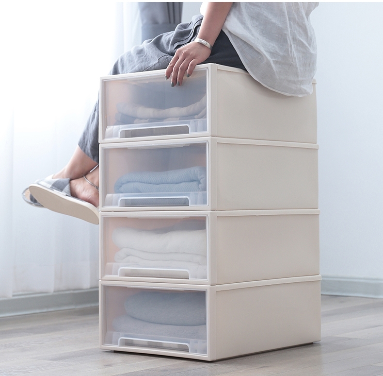 45*34*18.5cm(单只装)收纳箱抽屉式收纳柜储物箱收纳神器(3只起售)