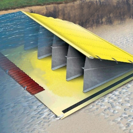 户外软体式拦水坝可折叠橡胶挡水子堤河道挡水拦洪坝（3x1.5m（高度0.35m））