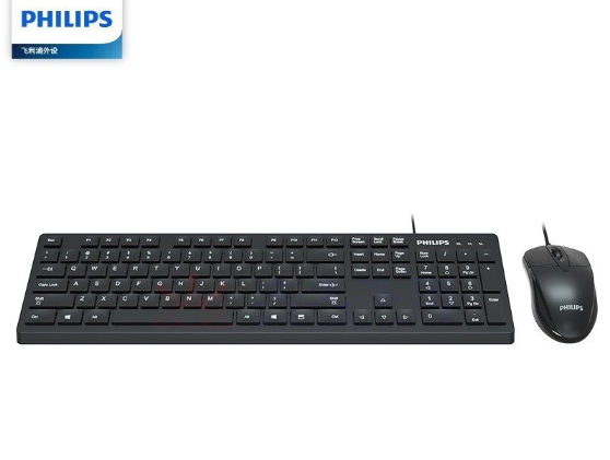飞利浦/Philips SPT6205 有线键盘/办公键鼠套装 黑色（10套起售，偏远区域下单请电话咨询）