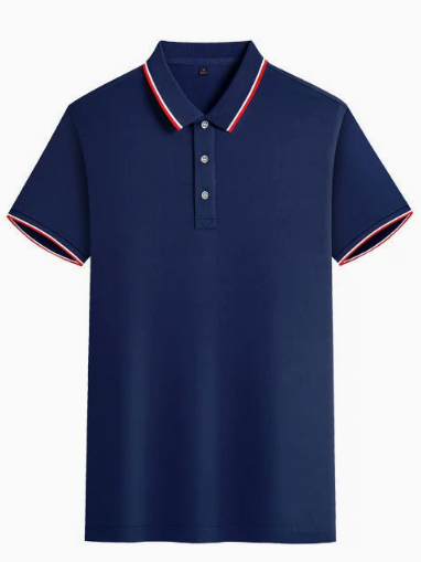 翻领短袖男女同款藏青色工作服定制印logo纯棉polo衫工衣订做企业文化广告衫刺绣 03