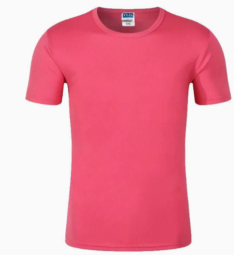 T恤圆领男女同款玫红色速干纯棉工作服制作文化衫广告衫印字logo短袖t恤定制 06