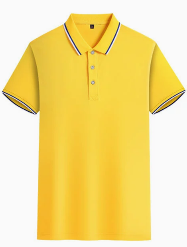 翻领短袖男女同款黄色工作服定制印logo纯棉polo衫工衣订做企业文化广告衫刺绣 04