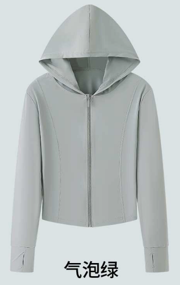 女防晒衣气泡绿防紫外线夏季冰感透气皮肤衣户外薄款防晒服运动外套 4
