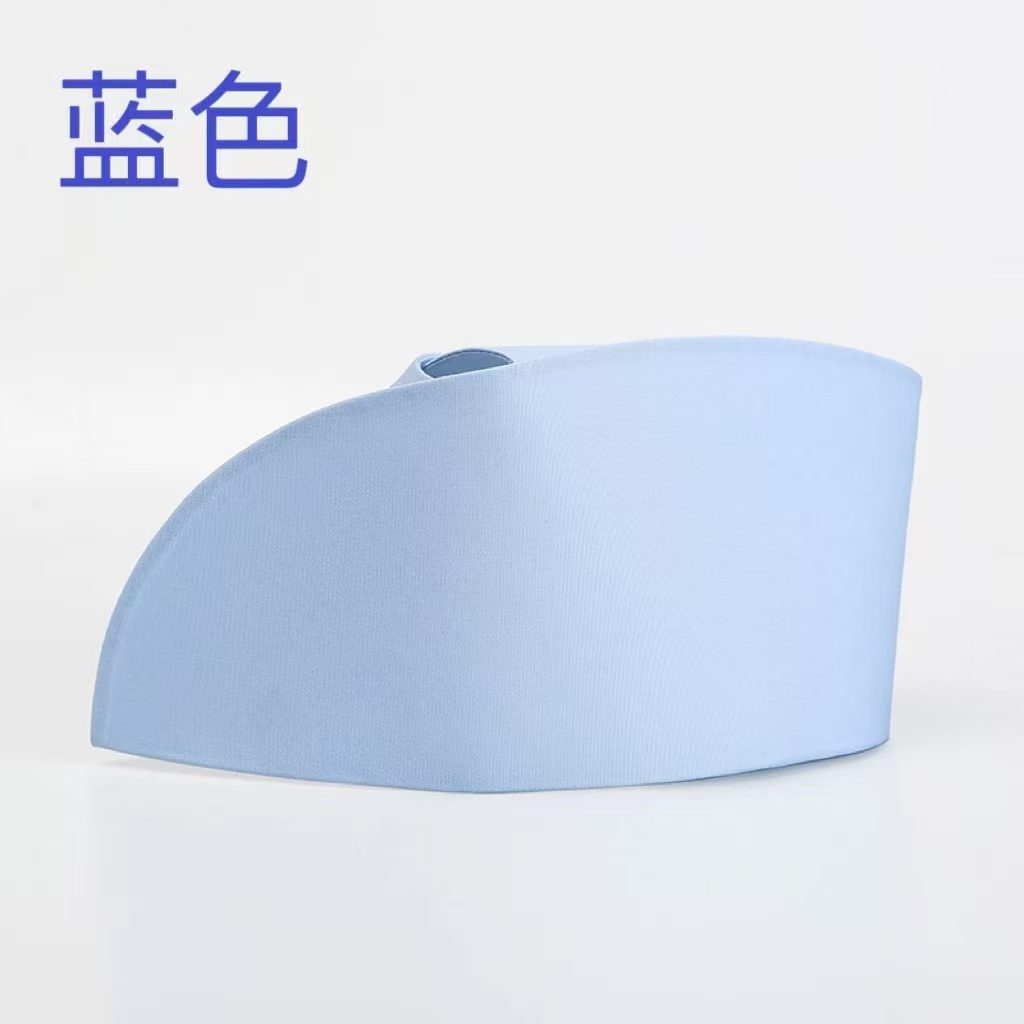 护士帽燕尾帽卫校医 院护士帽蓝色厚料均码