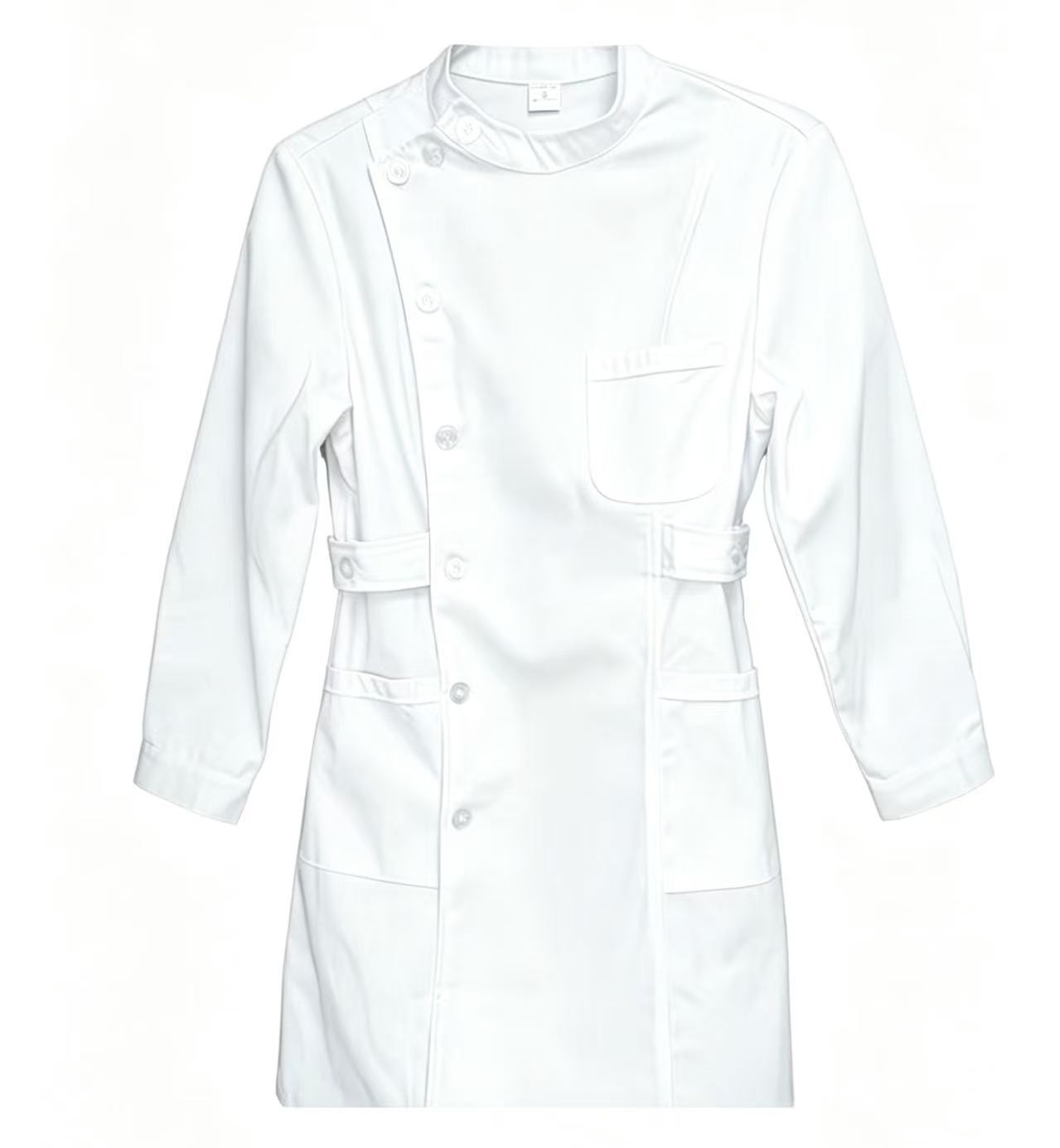 医用白色护士服卫校实验服长袖长款大褂药店美容院工作服