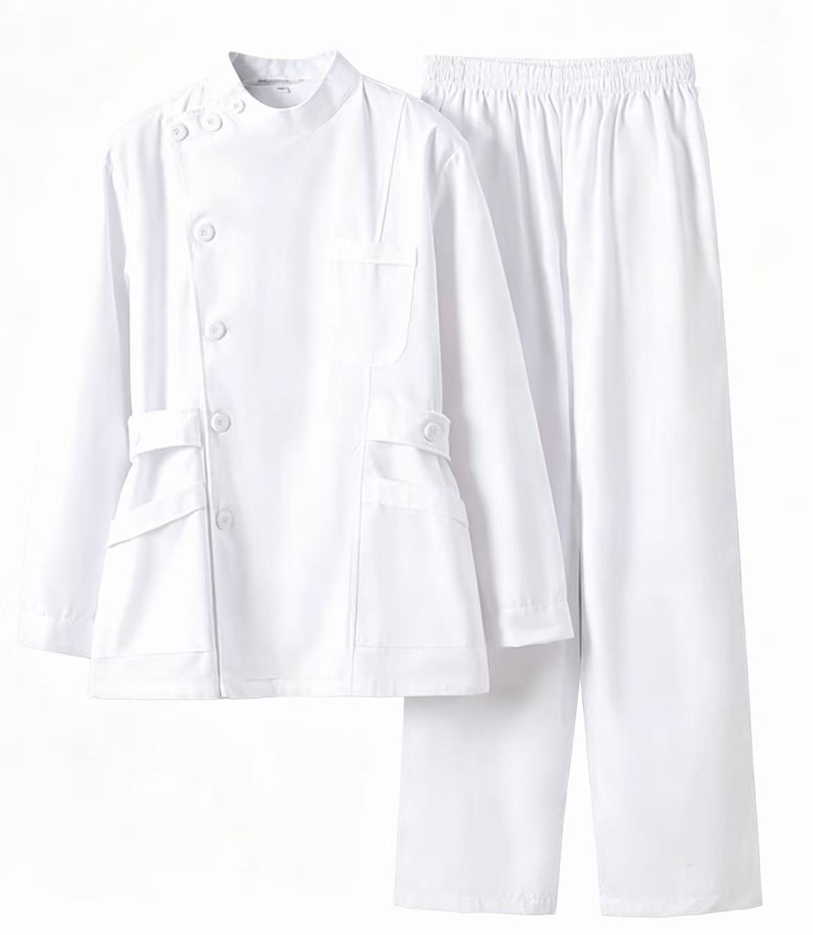 护士服分体一套粉色小褂长袖女长款医护美容院口腔工作服胸前可印字