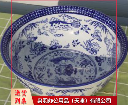青花瓷碗盆12寸直径约300mm-··