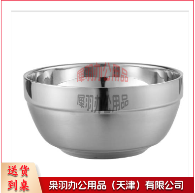 不锈钢碗 米饭碗 隔热碗汤面碗 直径18cm--