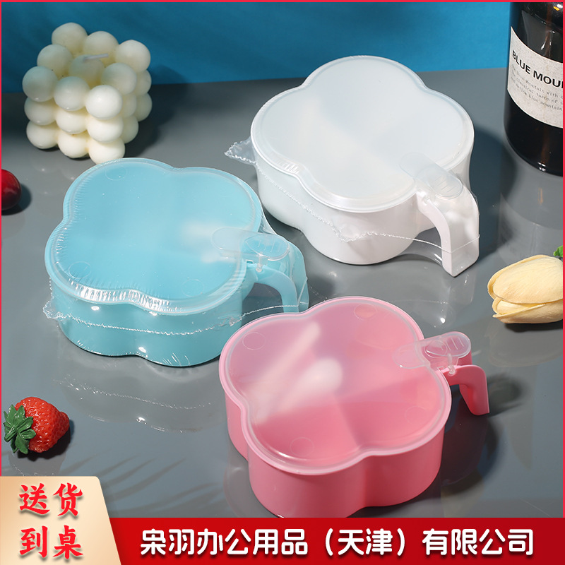 创意调味盒多格套装家用组合装带盖盐罐子厨房用品四格带盖带四勺-