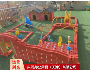 幼儿园砖筑大师户外建构区EVA软体红砖积木拼搭砌砖玩具安吉游戏 620件EVA```-