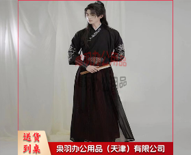汉服民族服装教学用品 【朝歌】男女春夏侠客帅气酷非古装日常国风长裙绣花 朝歌(衣服+腰带+护腕)--