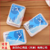 宜齿洁 牙线高拉力细滑牙线棒经典宽阔弓形 50支每盒-