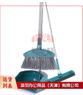 防风扫把套装懒人扫帚簸箕苕帚扫地笤帚拖把软毛不粘头发神簸畚箕条帚扫地器 地刮三件套蓝色--